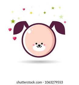 Vector image of a puppy design on a white background. Vector, illustration eps10