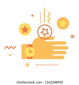 Vector image purchase hand coin