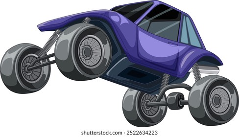 Vector Imagen de un coche todoterreno púrpura