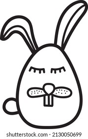 Vector image of a rabbit on an isolated background. Christ is risen. Symbol of the holiday of Easter.