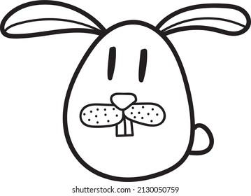 Vector image of a rabbit on an isolated background. Christ is risen. Symbol of the holiday of Easter.