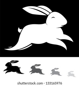 Vector image of an rabbit on white background