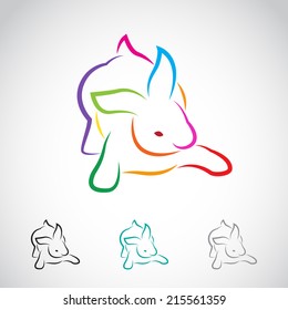Vector image of an rabbit on white background