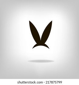 Vector image of an rabbit on white background