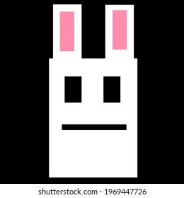 Vector image of a rabbit shaped box.