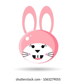 Vector image of a rabit design on a white background. Vector, illustration eps10