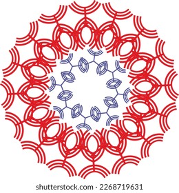 
Vector image of the radial composition of the pattern
