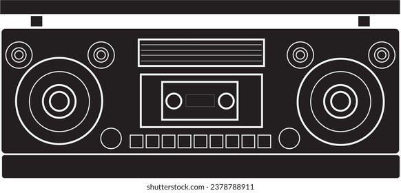 Imagen vectorial de un reproductor de radio para gráficos.