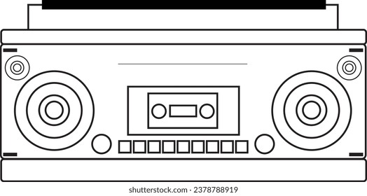 Vector image of a radio player for graphics.