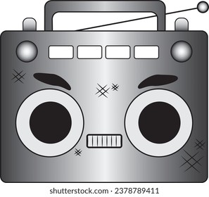 Vector image of a radio player for graphics.