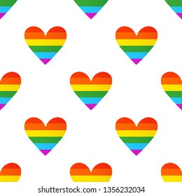vector image of rainbow heart pattern 