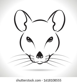 Vector image the rat head on the white background, Rat Logo,Rat Head Tattoo, Vector rat head for your design.