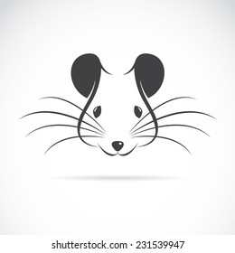 Vector image of an rat head on white background