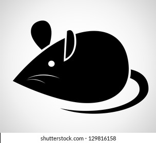 Vector image of an rat on a white background
