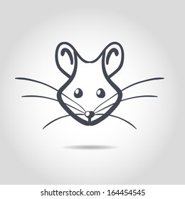Vector image of an rat on a white background