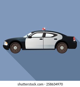 Vector image of a real looking Police car