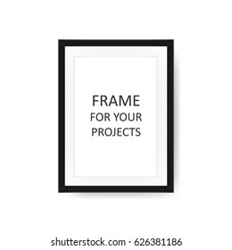 Vector image of a realistic photo frame.