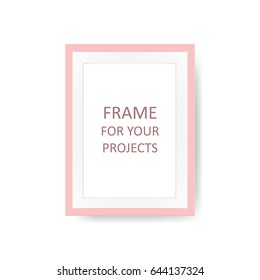 Vector image of a realistic photo frame.