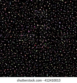 Vector image Realistic seamless  of the night sky