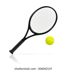 Vector image of a realistic Tennis equipment