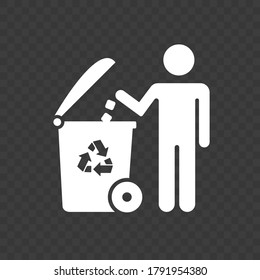 Vector image. Recycle garbage pictogram.