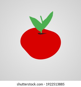 Vector image of a red apple on a white background
