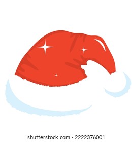 Vektorgrafik-Weihnachtsmütze auf weißem Hintergrund