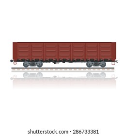 Vector image of a red gondola car