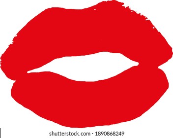 
Vector image - red lips. Valentine's day, love. Element for design, greeting card.