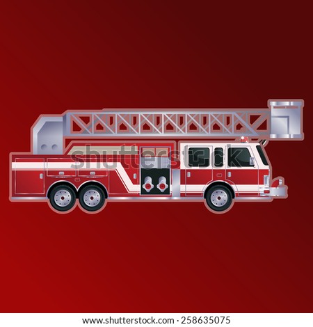 Vector image of a red metal Firetrack