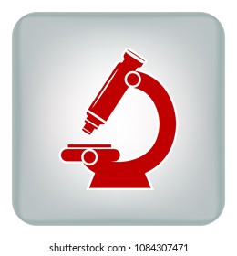 Vector image of a red microscope icon