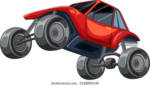 Vector image of a red off-road buggy