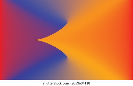 vector image of red orange and blue color combination