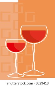 vector image of red wine