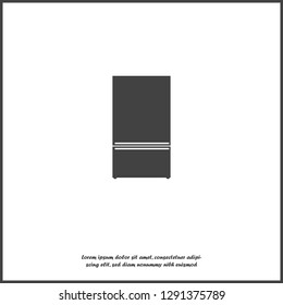 Vector image of refrigerator. refrigerator icon on white isolated background. Layers grouped for easy editing illustration. For your design. 