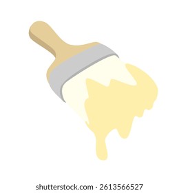 Vector image of a repair tool in cartoon style. Brush. Construction and housework concept. 