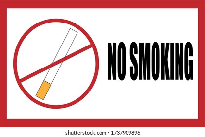 Vector image to represent not to smoke.