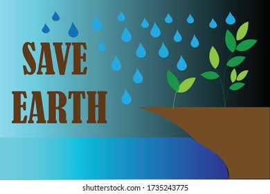 Vector image to represent save earth and world environment day. Art and illustration.