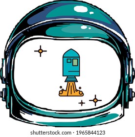 vector image with representative icons of space. vivid color design with white background.