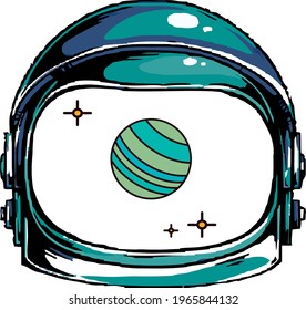 vector image with representative icons of space. vivid color design with white background.