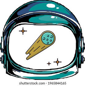 vector image with representative icons of space. vivid color design with white background.