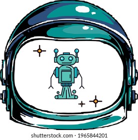 vector image with representative icons of space. vivid color design with white background.