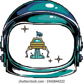 vector image with representative icons of space. vivid color design with white background.