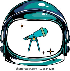 vector image with representative icons of space. vivid color design with white background.