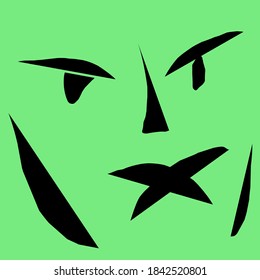 vector image resembling a face.