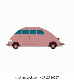 vector image of retro car