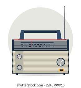 Imagen vectorial de una radio retro.