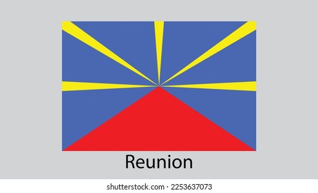 Vector Image Of Reunion  Flag