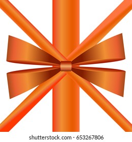Vector image ribbon with a bow.