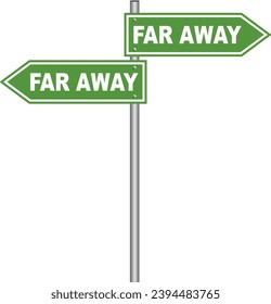 vector image of road sign with directions